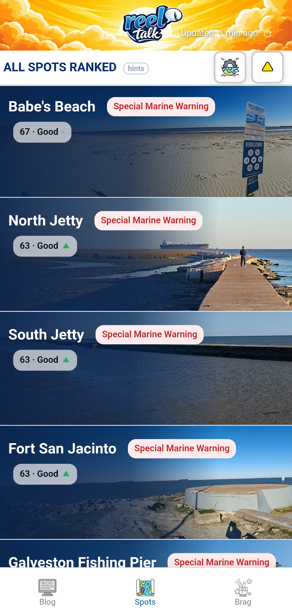Reel Talk species scores